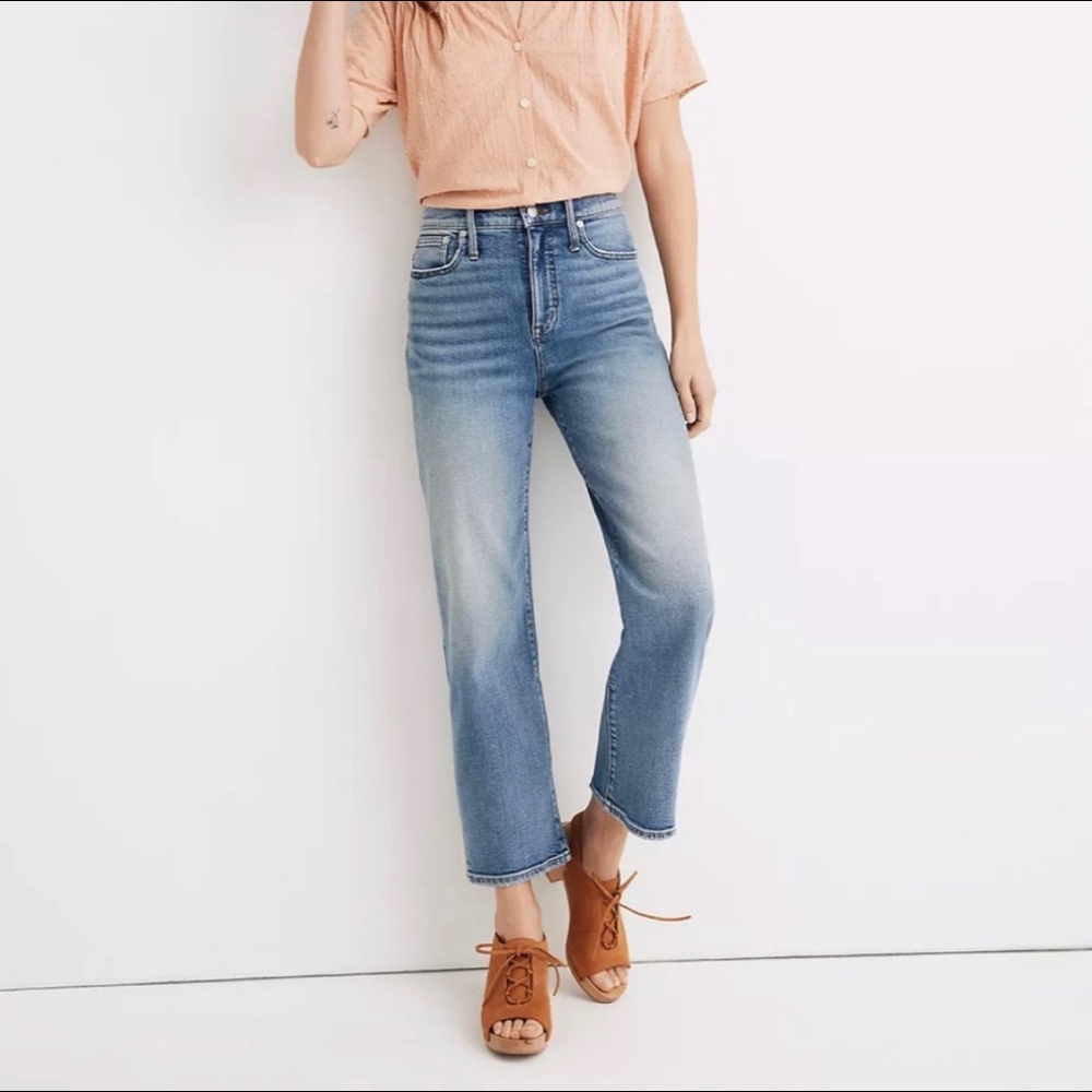 Madewell Slim Wide Leg Crop Jeans Sz 28 NWOT